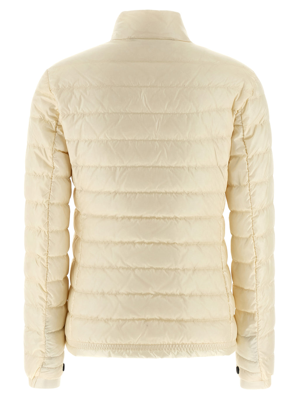 Veste longue en polyamide blanche Moncler Grenoble, vêtement d'extérieur chaude et élégante pour l'hiver.