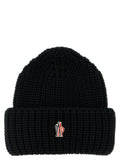 Moncler Grenoble Black Virgin Wool Beanie