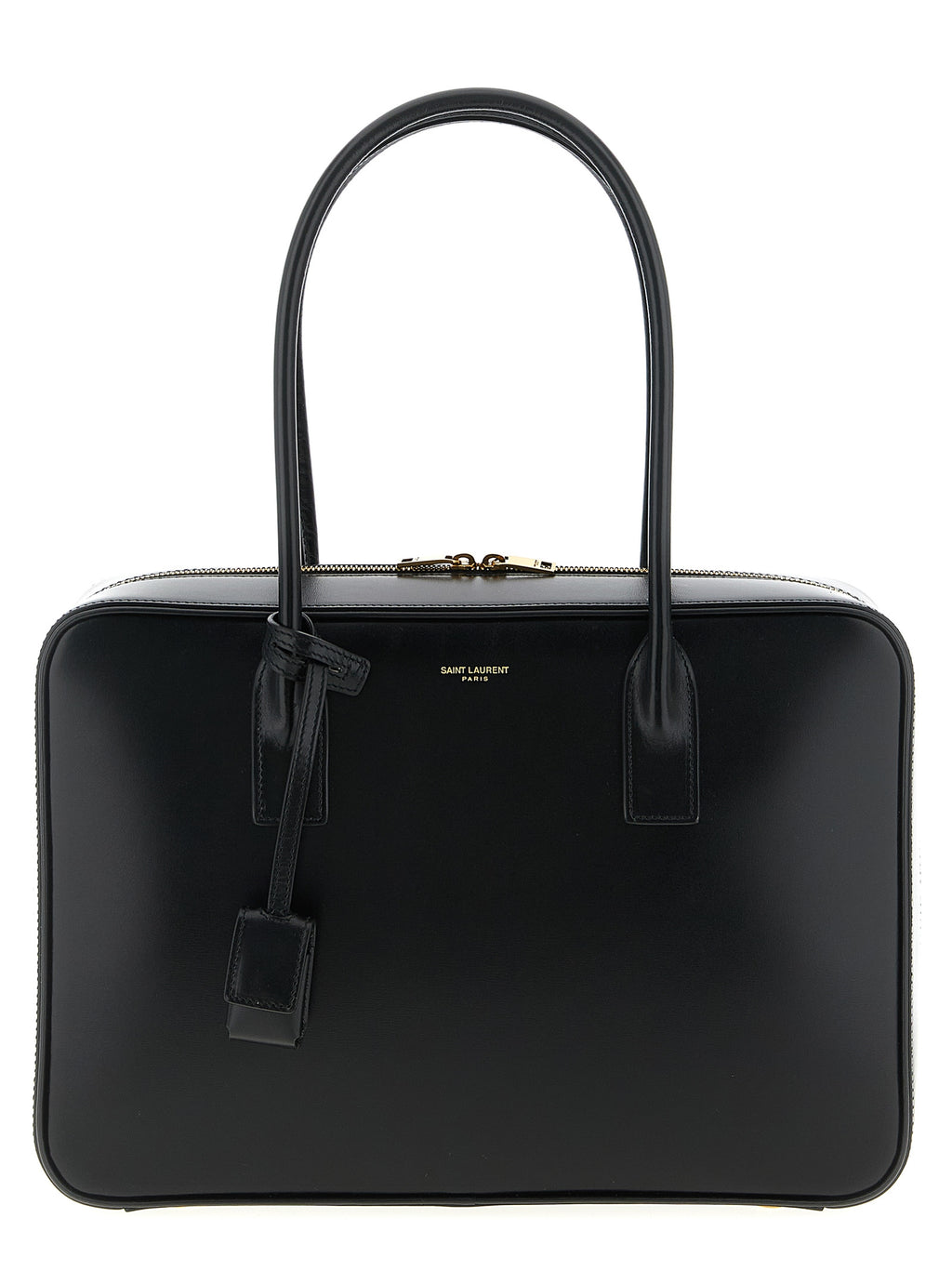 Saint Laurent Schultertasche aus schwarzem Kalbsleder
