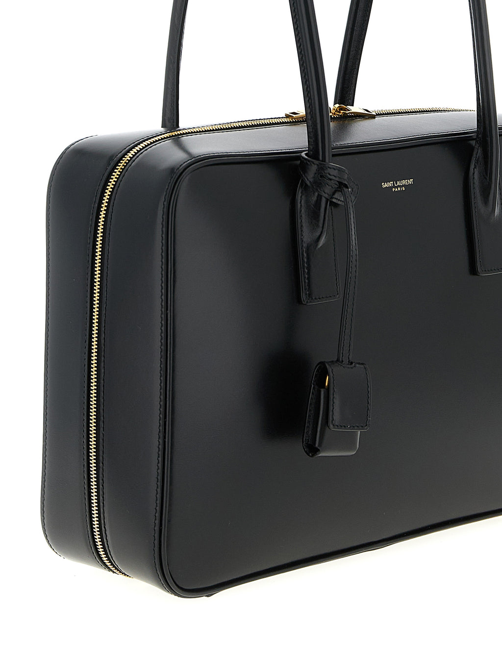 Saint Laurent Schultertasche aus schwarzem Kalbsleder