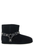 Bottines noires en cuir de veau Balenciaga pour ankle, style élégant et moderne, visibles en gros plan.
