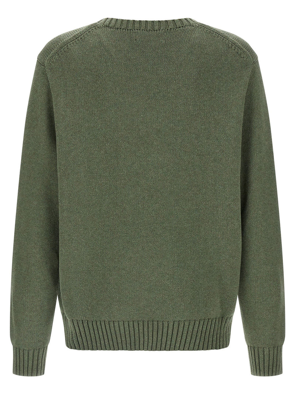 Cardigan en coton bicolore Polo Ralph Lauren, avec col en V et boutons, porté sur un modèle.
