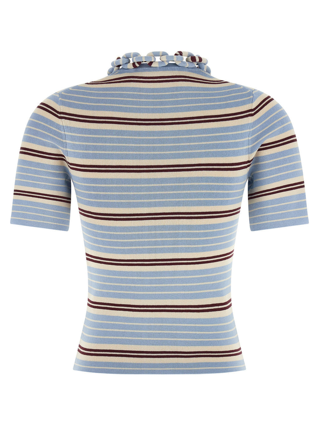 T-shirt en textile bleu Paco Rabanne, coupe décontractée avec logo visible, style moderne pour homme.