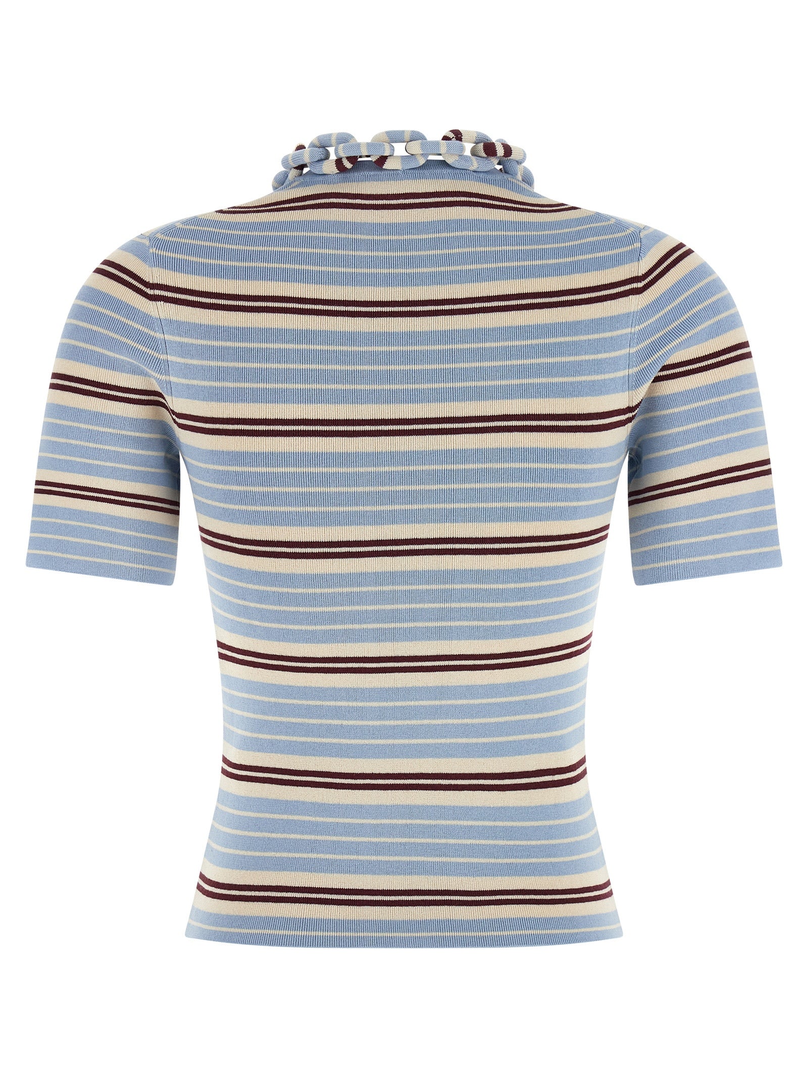 T-shirt en textile bleu Paco Rabanne, coupe décontractée avec logo visible, style moderne pour homme.