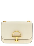 Sac à épaule en veau blanc Gucci, élégant et sophistiqué, avec détails en cuir visible sur l'image.