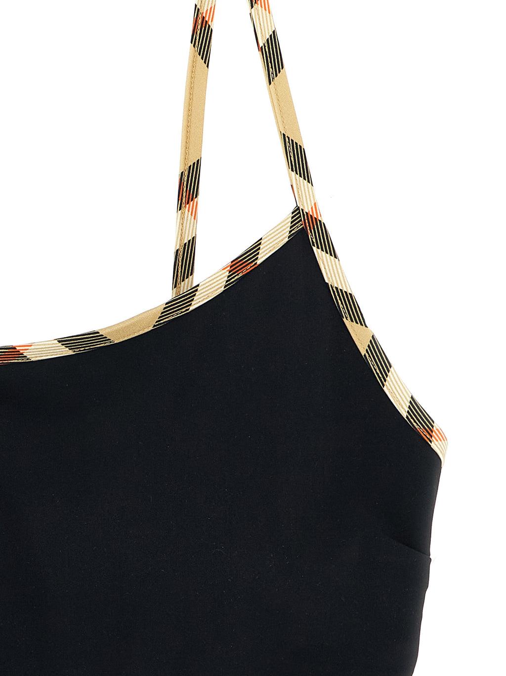 Maillot de bain bikini noir en polyamide Burberry, avec coupe ajustée et détails élégants, pour un style sophistiqué.