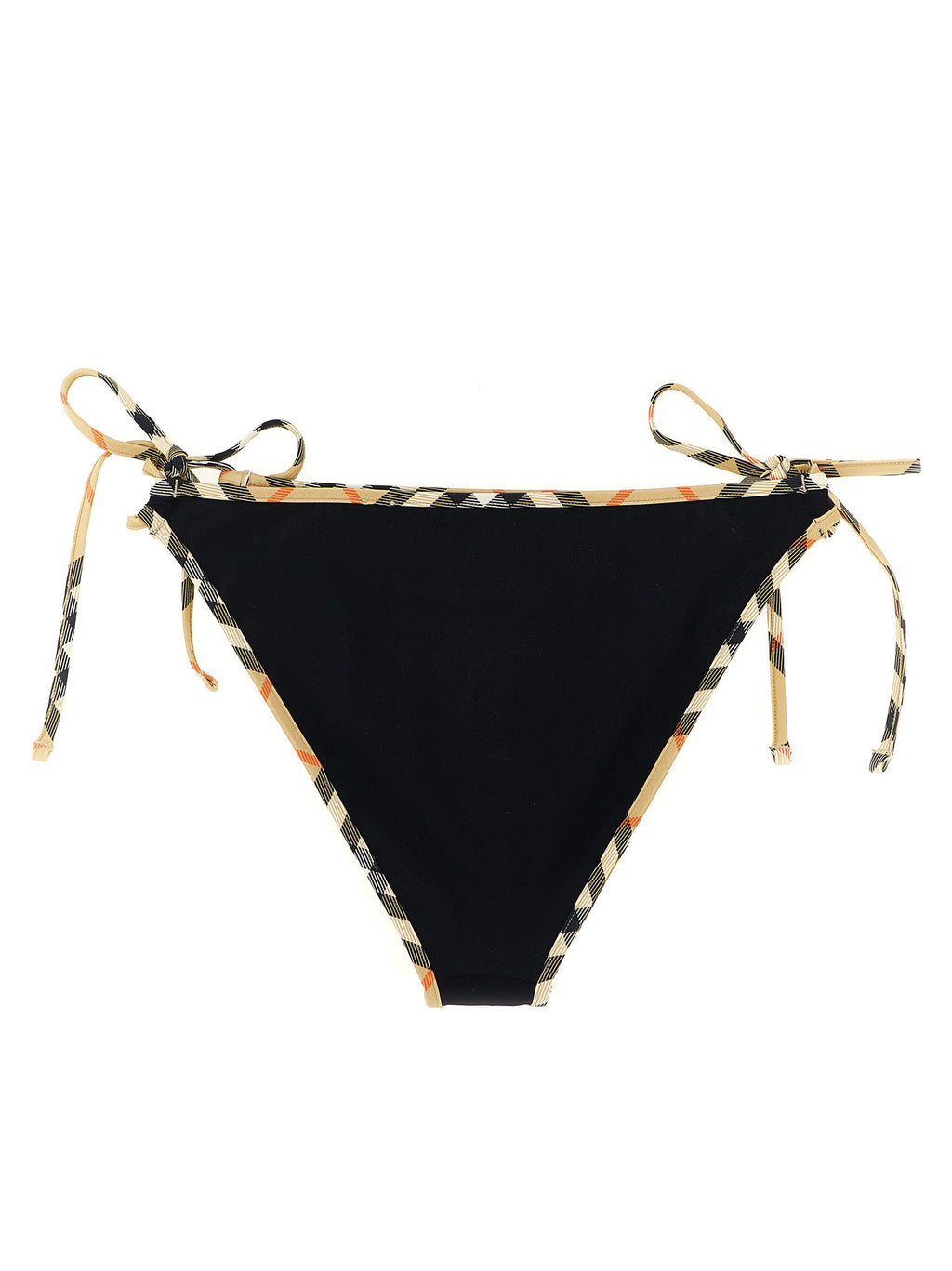 Maillot de bain homme Burberry en polyamide noir, coupe ajustée et élégante, avec logo discret sur la ceinture.