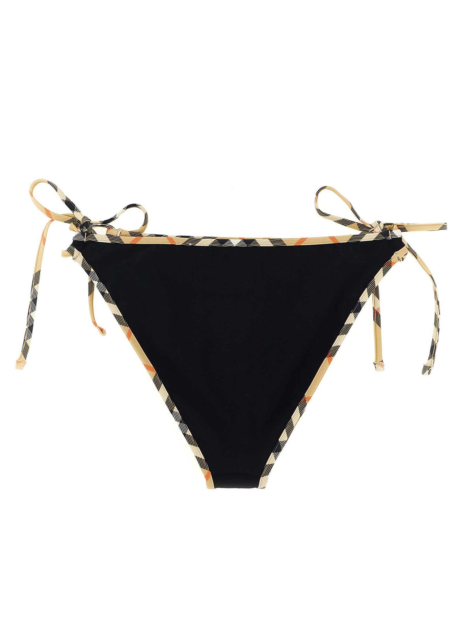 Maillot de bain homme Burberry en polyamide noir, coupe ajustée et élégante, avec logo discret sur la ceinture.