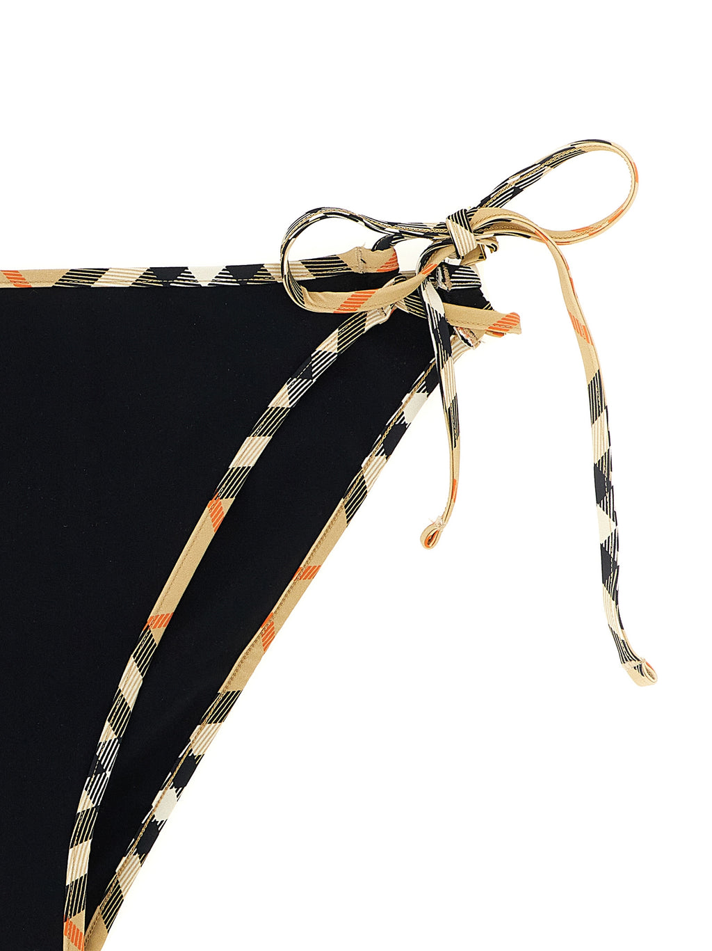 Maillot de bain noir en polyamide Burberry pour hommes, coupe ajustée avec logo de la marque visible.