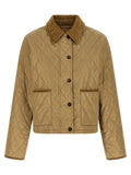 Veste en polyamide beige Burberry, coupe élégante, avec capuche et détails modernes, idéale pour le style urbain.