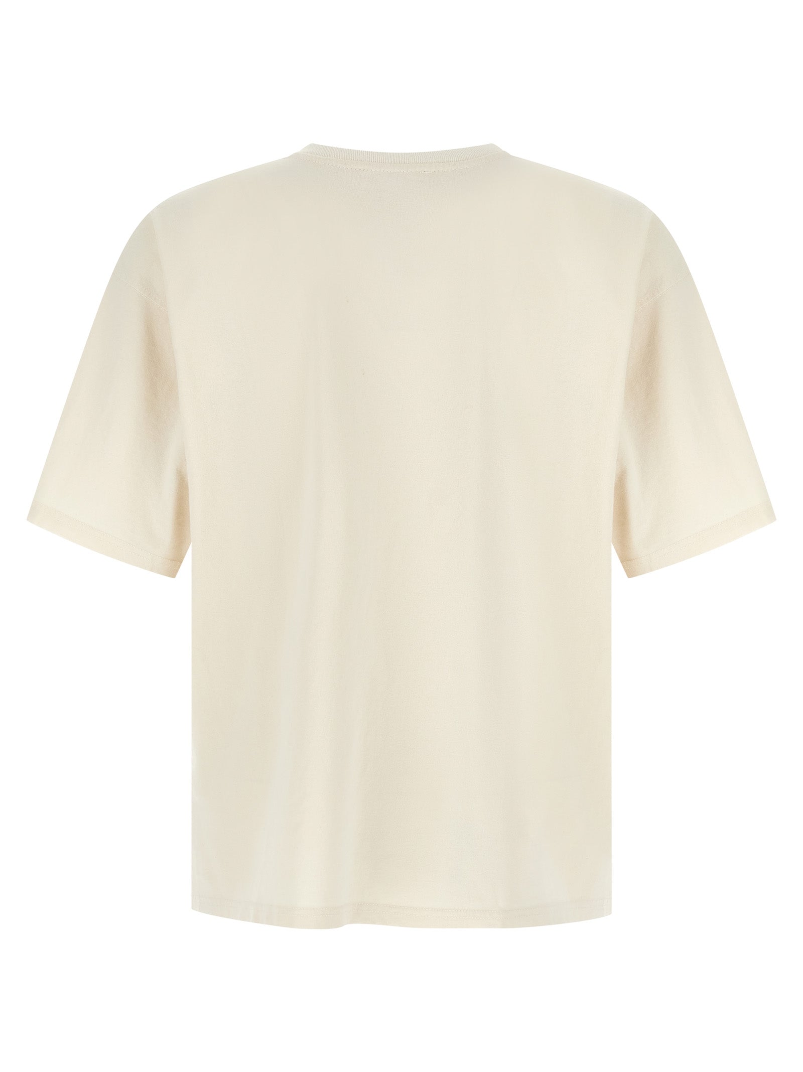 T-shirt en coton bicolore Diesel, coupe classique avec logo sur la poitrine, image de face sur fond blanc.