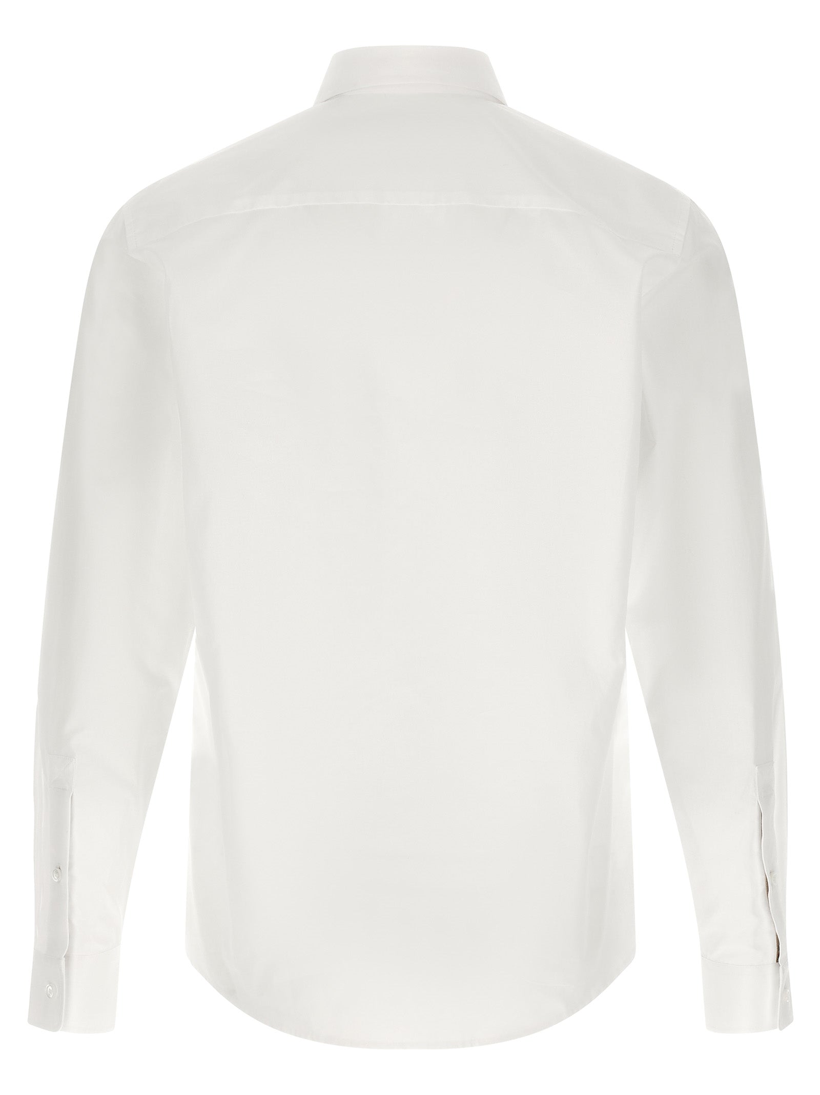Chemise blanche en coton de la marque Burberry, coupe classique et détails élégants visibles sur l'image.
