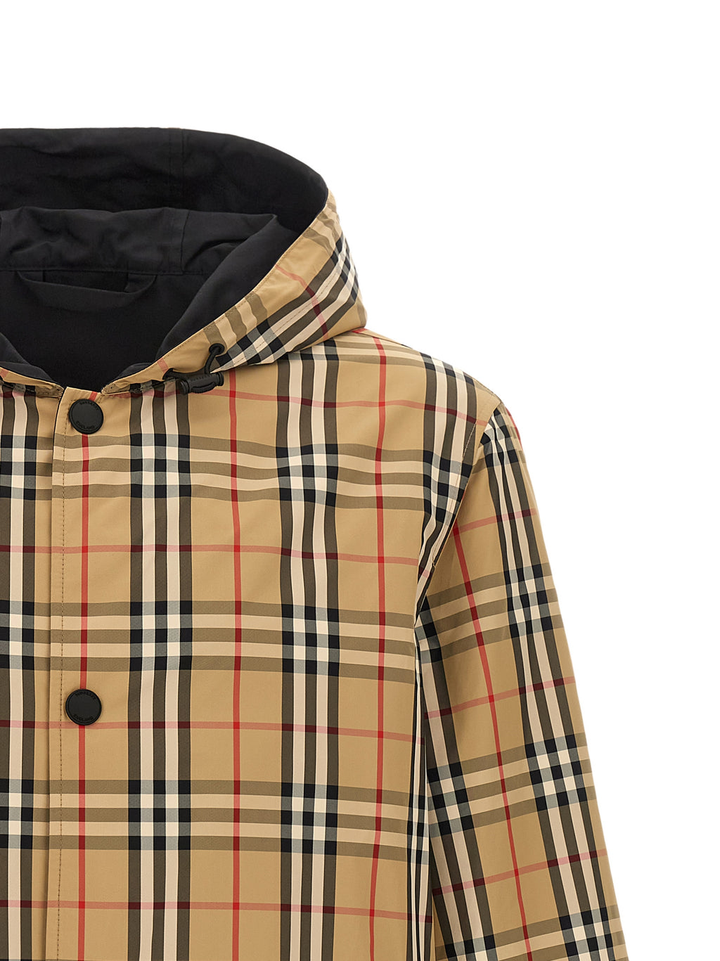 Veste en polyamide multicolore de Burberry, coupe-vent, avec capuche et fermeture éclair, pour un style élégant et pratique.