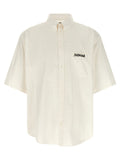 Chemise en coton blanche Balenciaga, élégante blouse décontractée avec manches longues et col classique.