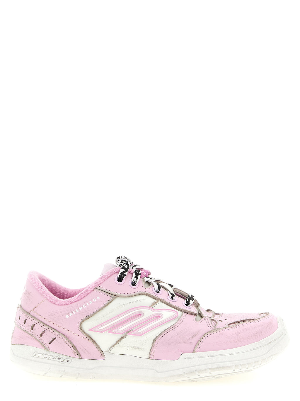 Sneakers athlétic en cuir de veau multicolore Balenciaga, design moderne et coloré, vue de face sur fond blanc