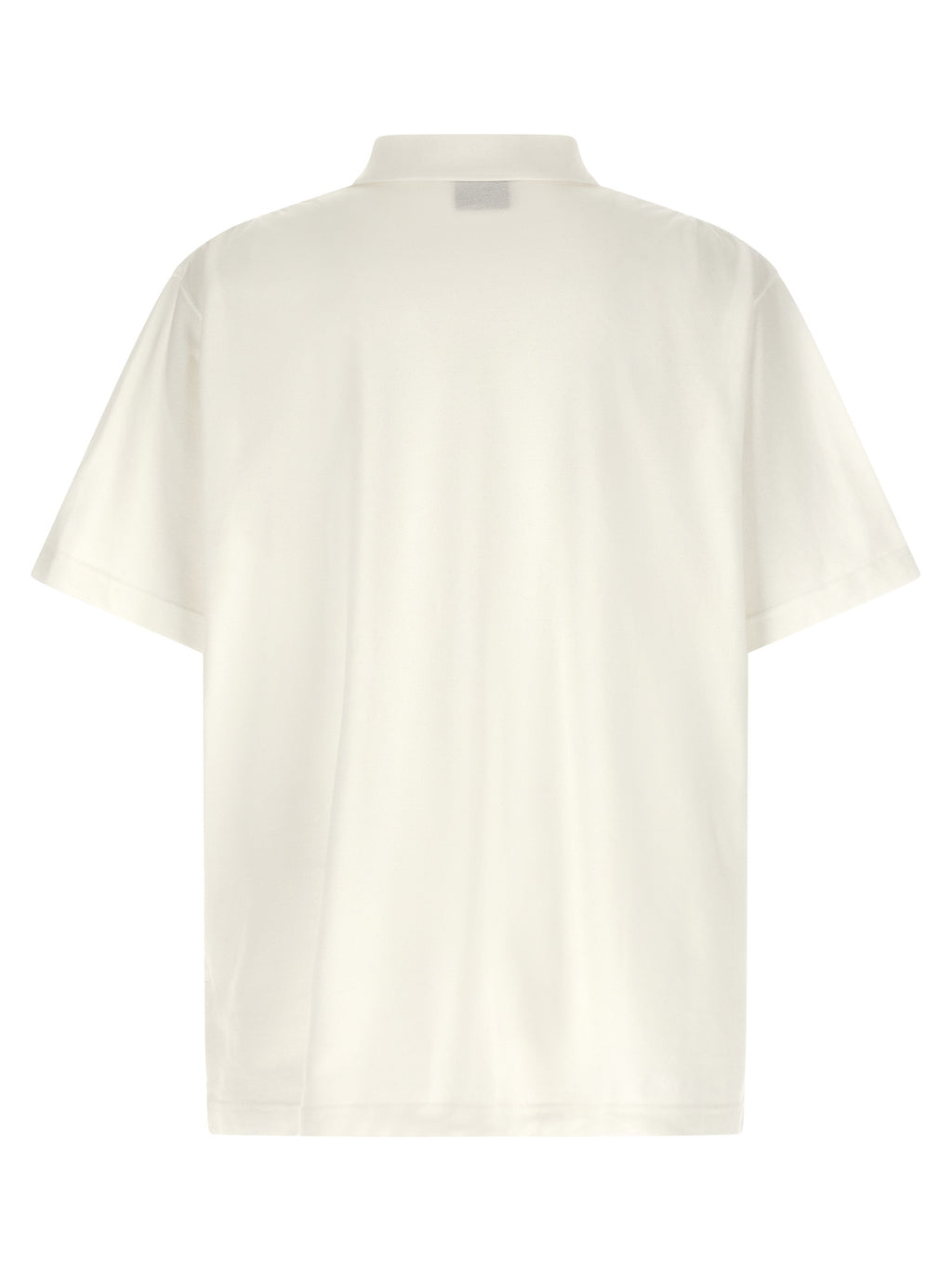 Chemise polo blanche en coton de Balenciaga, vue de face avec col classique et logo discret.