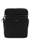 Sacoche en polyester noir Hugo Boss, sac à bandoulière élégant avec logo visible, idéale pour un style moderne et pratique.