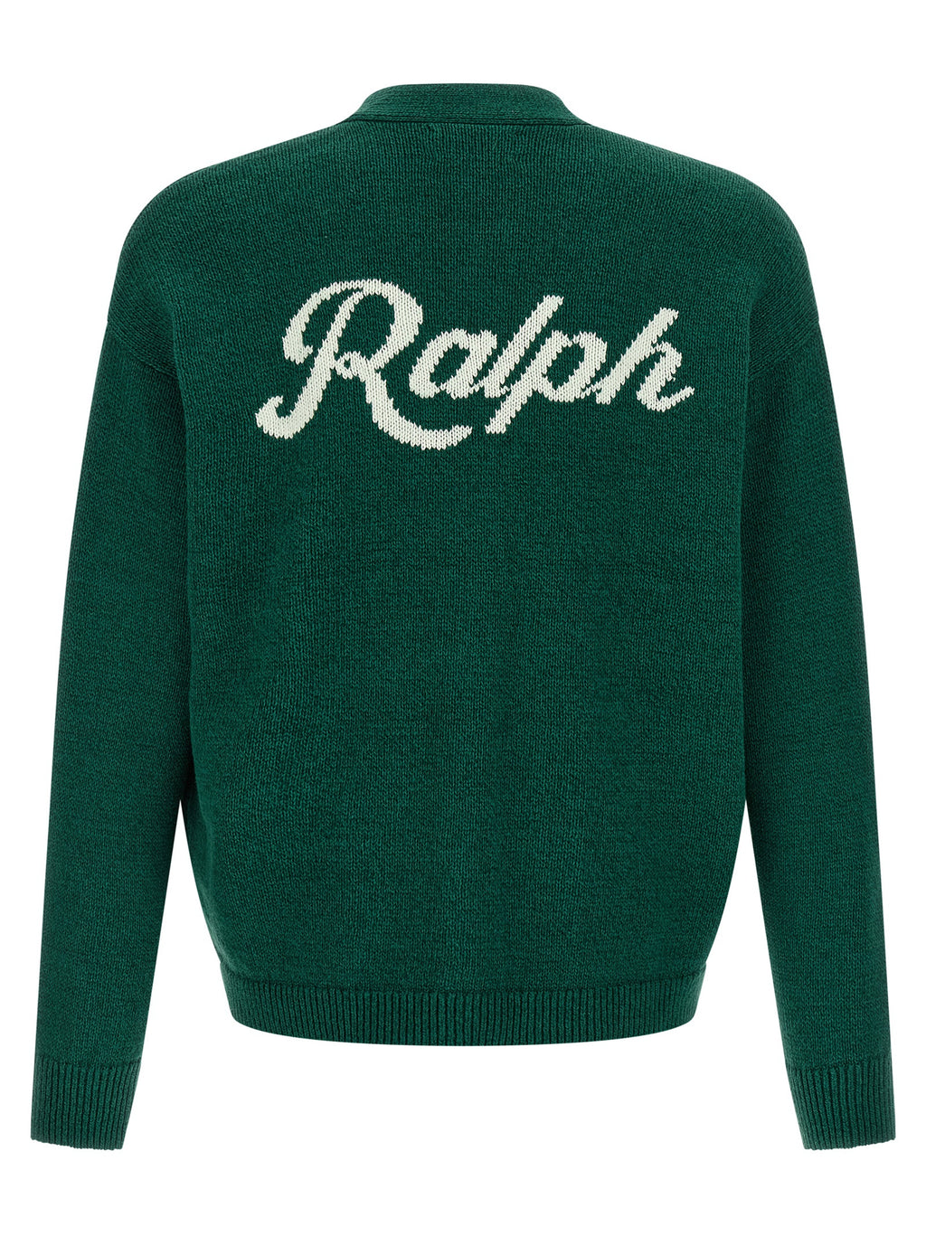 Cardigan en lin bicolore Polo Ralph Lauren, léger et élégant, avec détails en maille et buttons, porté sur un mannequin.