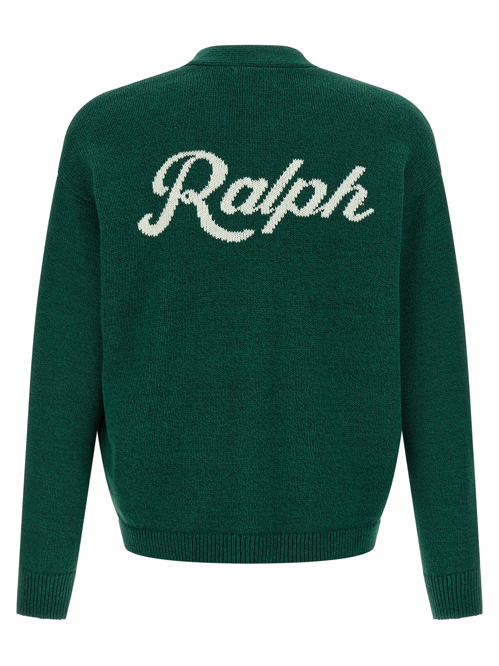 Cardigan en lin bicolore Polo Ralph Lauren, léger et élégant, avec détails en maille et buttons, porté sur un mannequin.