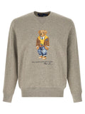 Sweat-shirt gris en coton de Polo Ralph Lauren, style décontracté avec col rond et logo discret sur la poitrine.