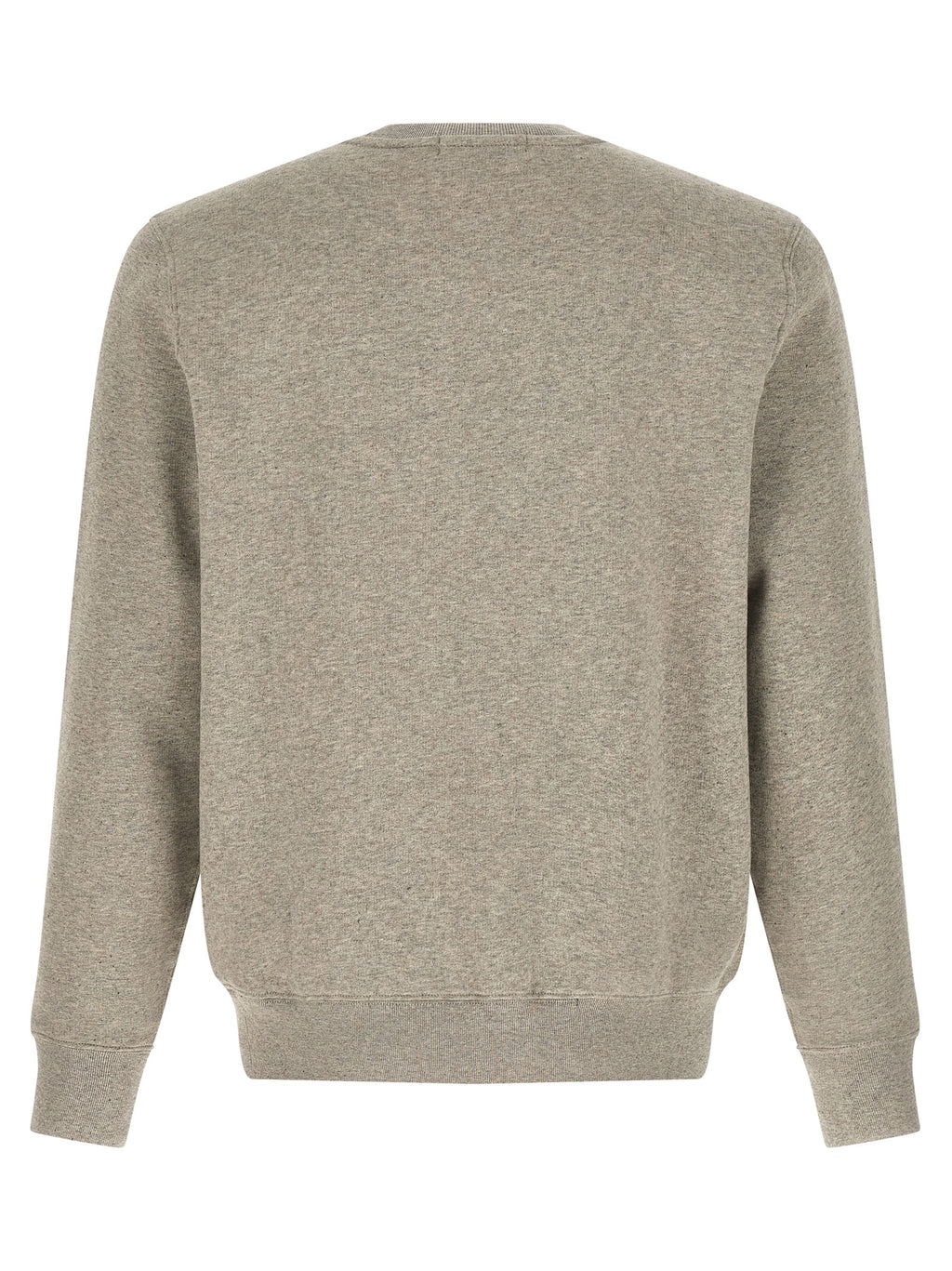Sweatshirt en coton gris de Polo Ralph Lauren, pull décontracté avec logo en relief sur la poitrine, confortable et stylé.