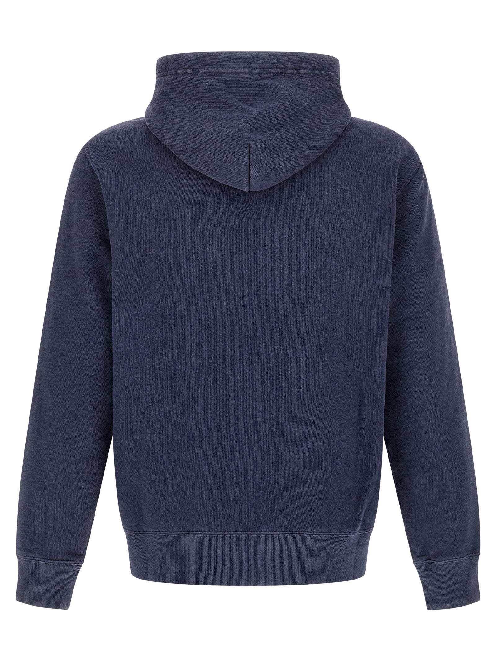 Sweatshirt en coton bleu Polo Ralph Lauren, col ras du cou, logo brodé sur la poitrine, confortable et décontractée.