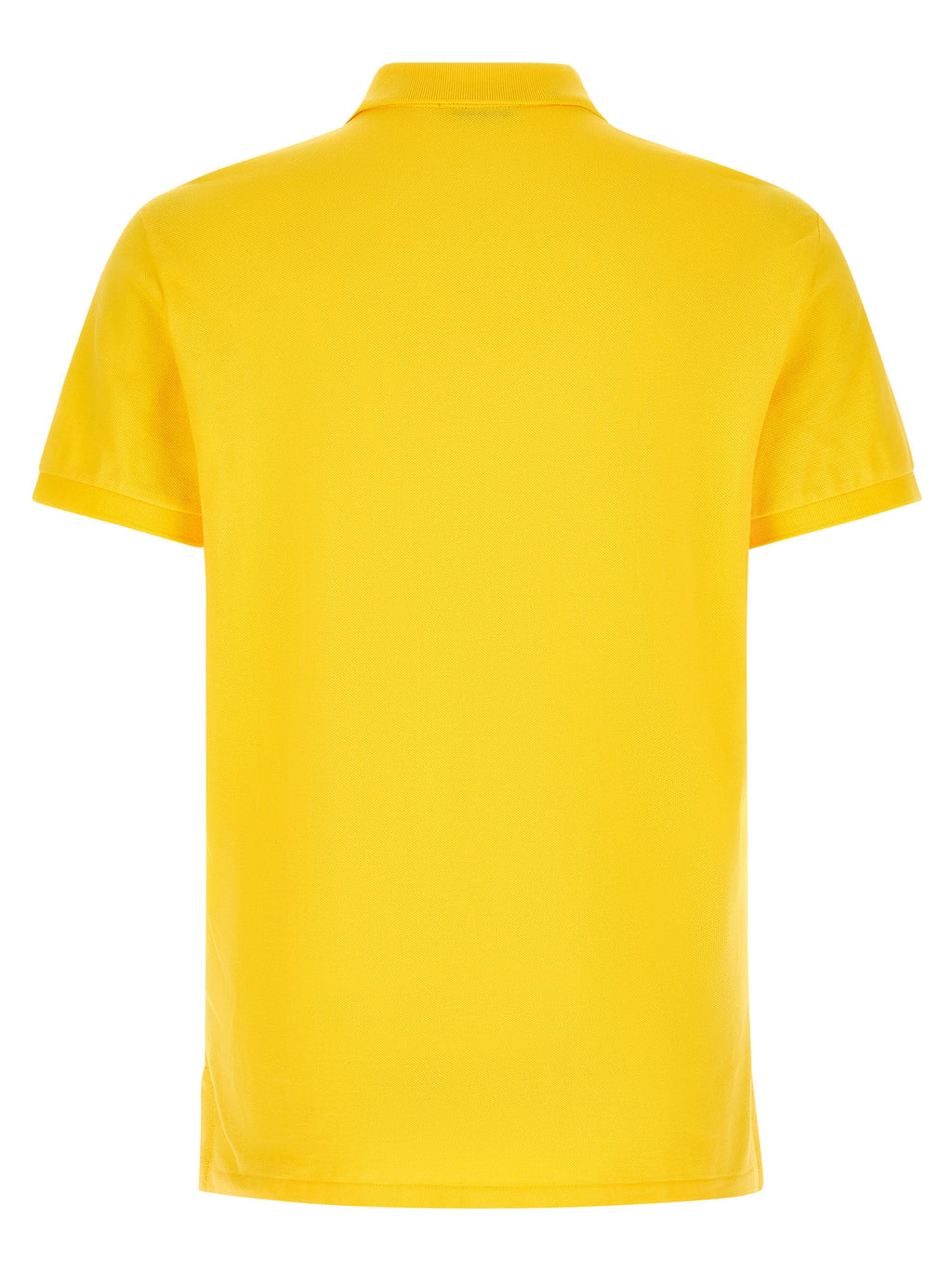 Chemise polo bicolore en coton de Polo Ralph Lauren, avec col classique et design élégant, visible en gros plan.