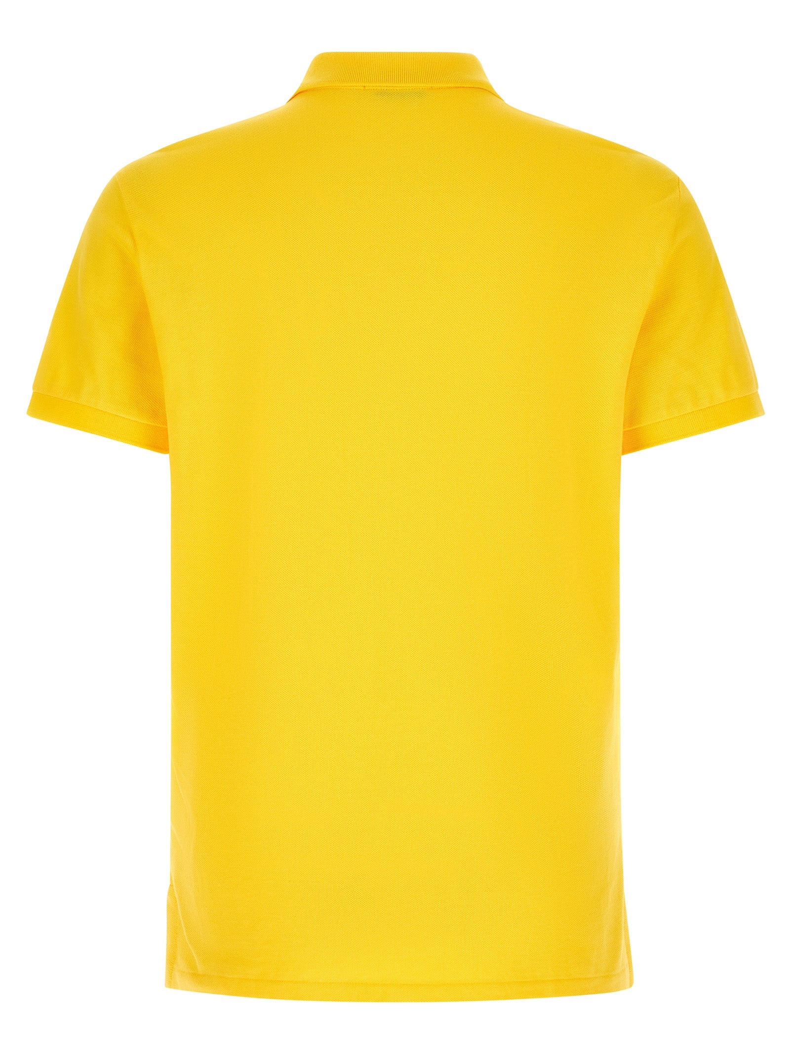 Chemise polo bicolore en coton de Polo Ralph Lauren, avec col classique et design élégant, visible en gros plan.