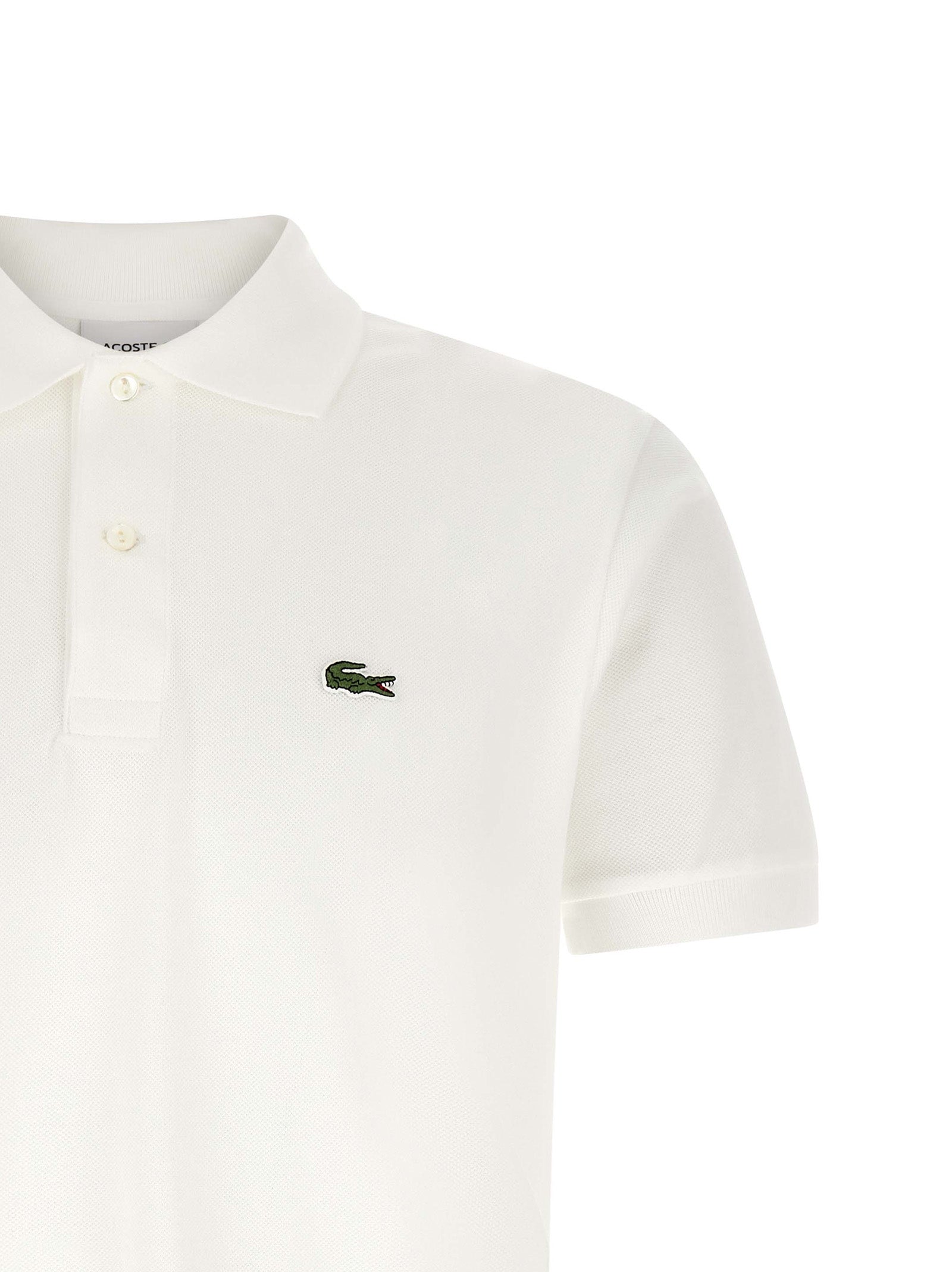 Lacoste Poloshirt aus weißer Baumwolle