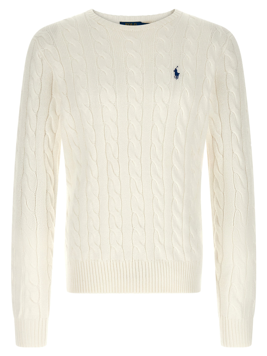 Cardigan en coton blanc de Polo Ralph Lauren porté, avec col en V et boutons, style classique et élégant.