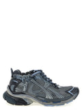 Chaussures de sport gris Balenciaga en polyéthylène, sneakers athlétiques élégants et modernes, vues de face.
