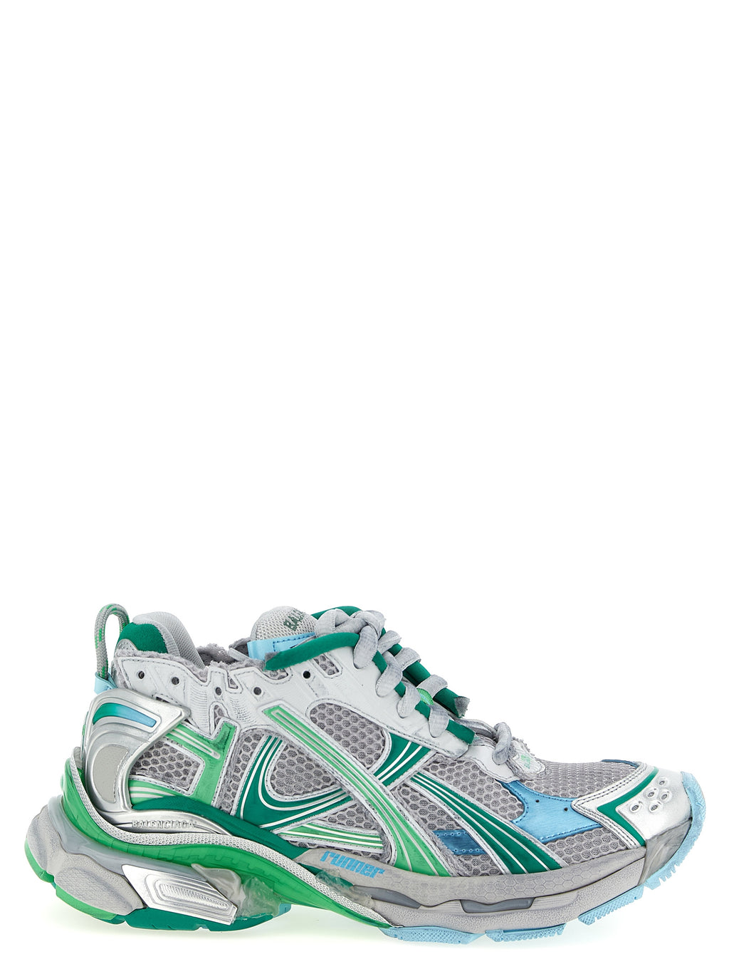 Chaussures de sport Balenciaga en polyéthylène multicolore, basket athlétique avec design moderne et coloré.
