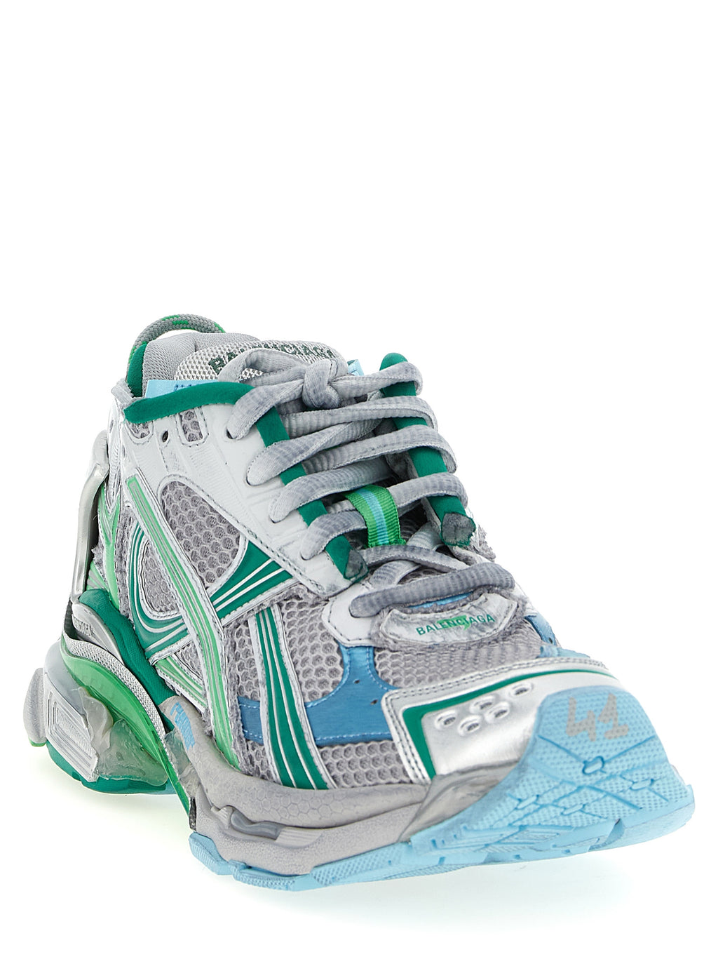 Chaussures de sport Balenciaga multicolores en polyuréthane, baskets athlétiques modernes avec design coloré et tendance.