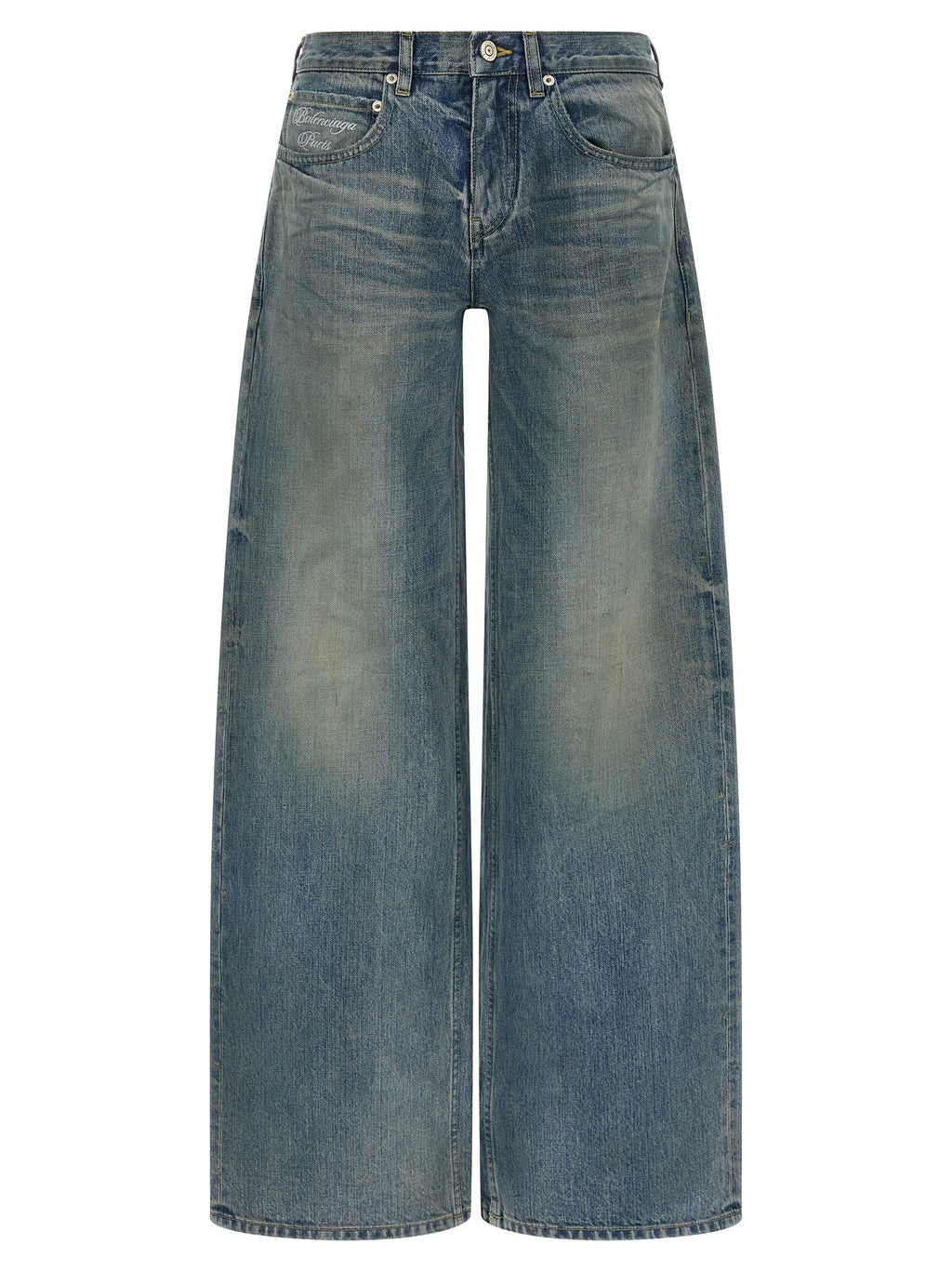 Balenciaga Jeans aus blauer Baumwolle mit entspannter Passform