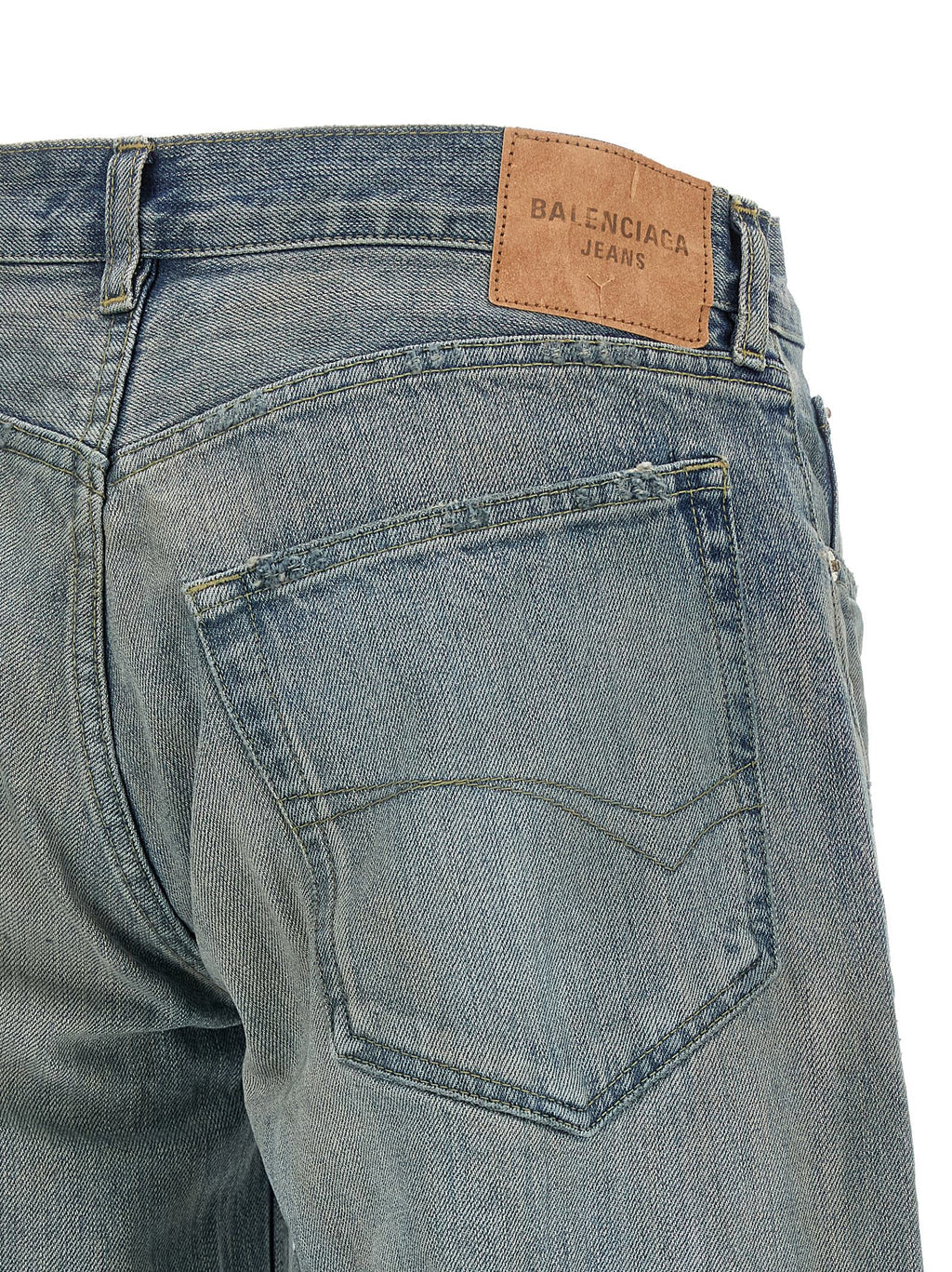 Balenciaga Jeans aus blauer Baumwolle mit entspannter Passform