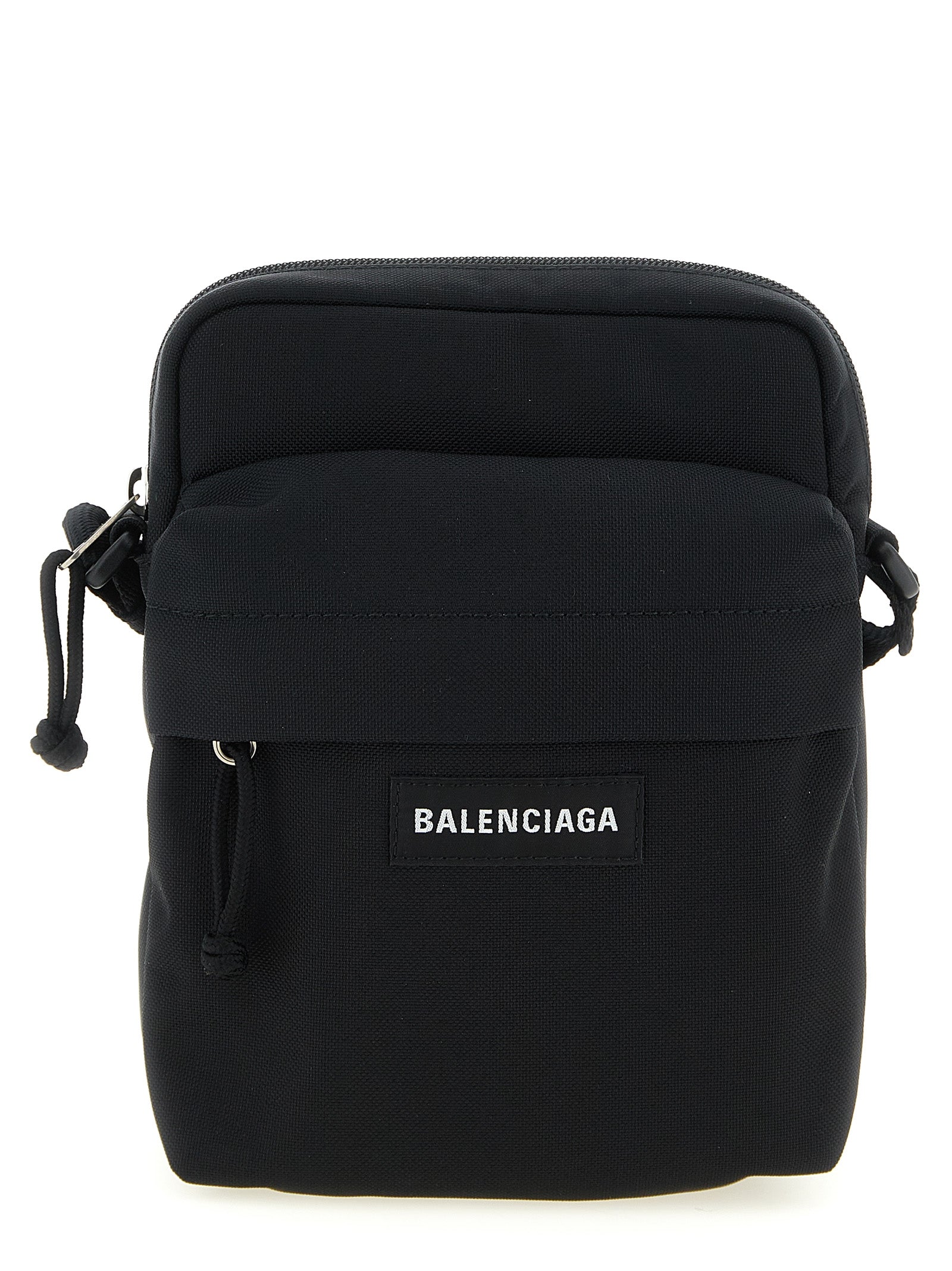 Sac à bandoulière noir en polyamide de Balenciaga, élégant et moderne, avec détails de finition visibles.