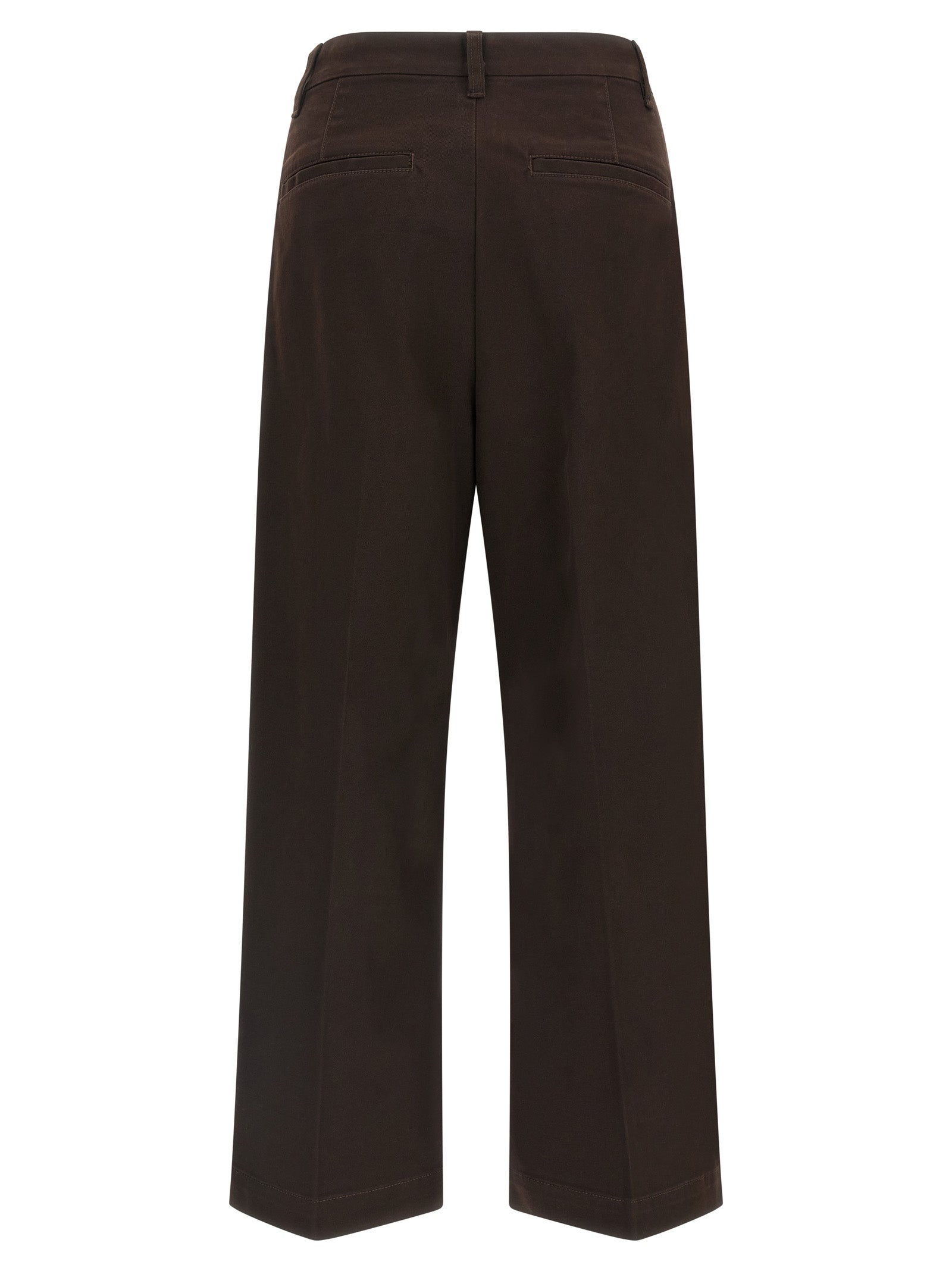 Pantalon chino en coton marron de Polo Ralph Lauren, coupe classique, vue de face.