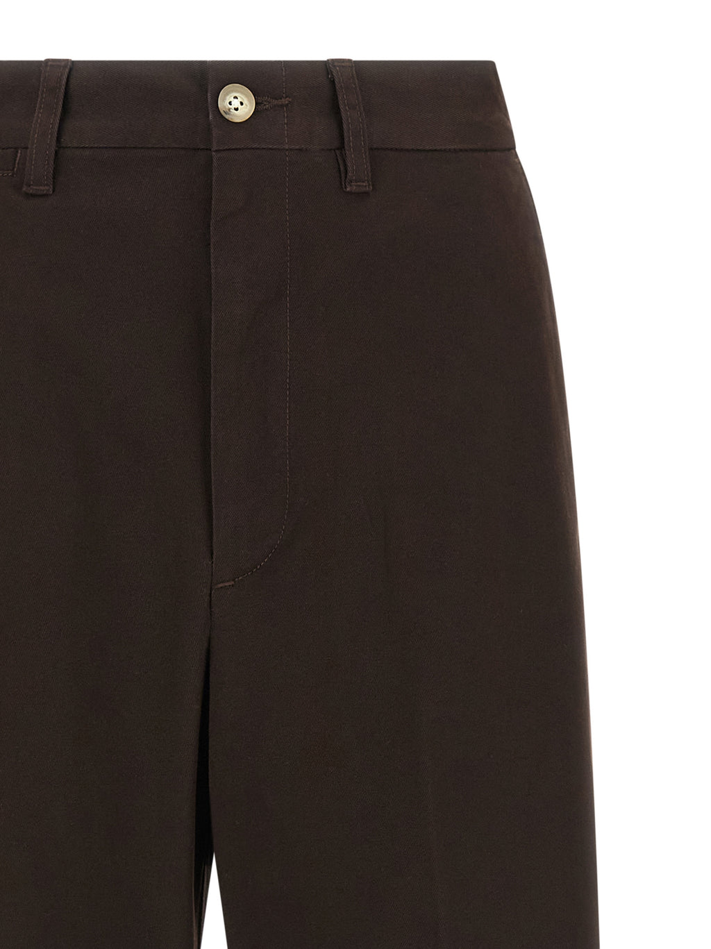 Pantalon chino en coton marron de Polo Ralph Lauren pour homme, coupe classique et finition soignée.