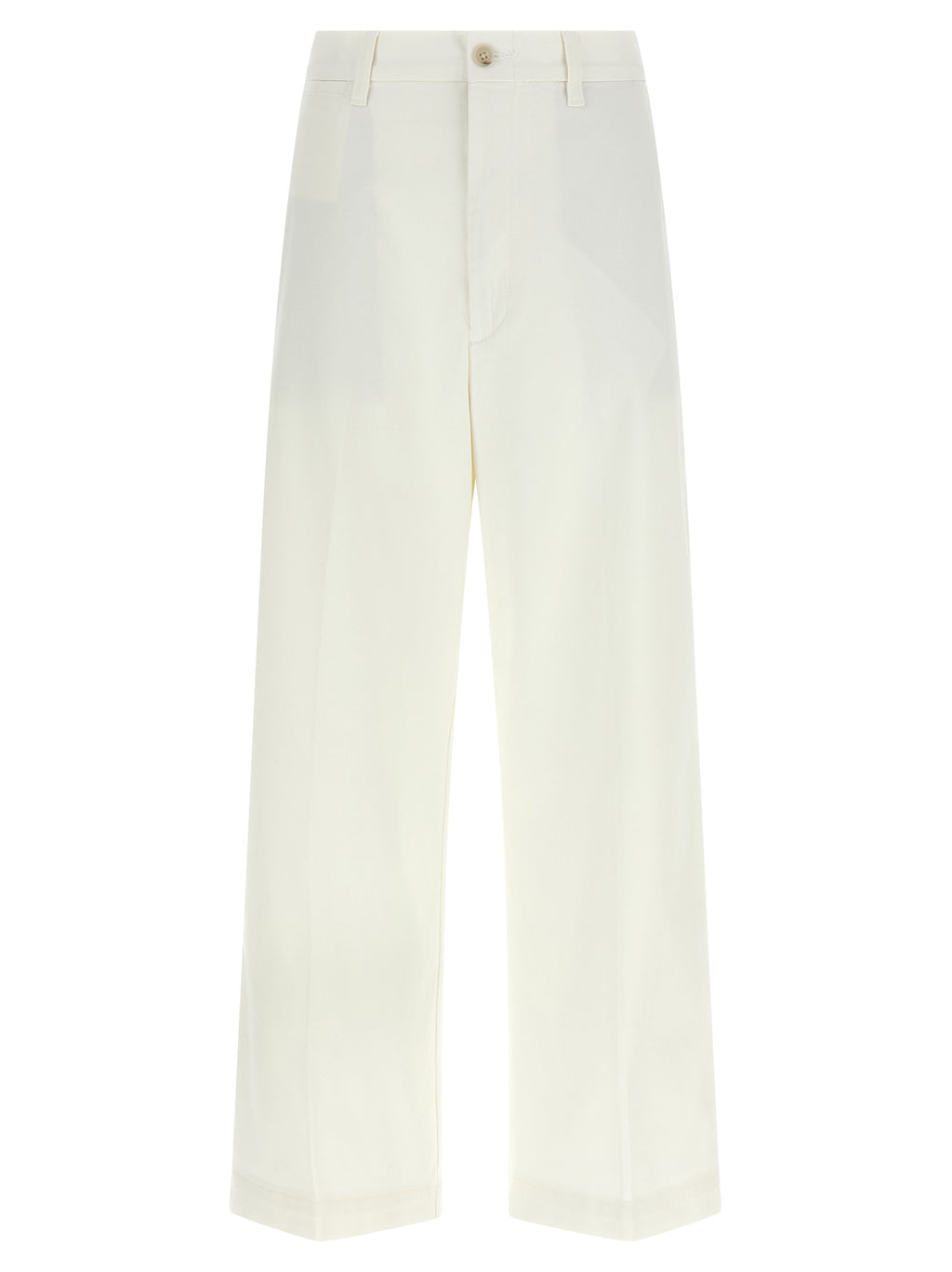 Pantalon chino en coton blanc Polo Ralph Lauren, coupe classique avec ceinture et poches avant.