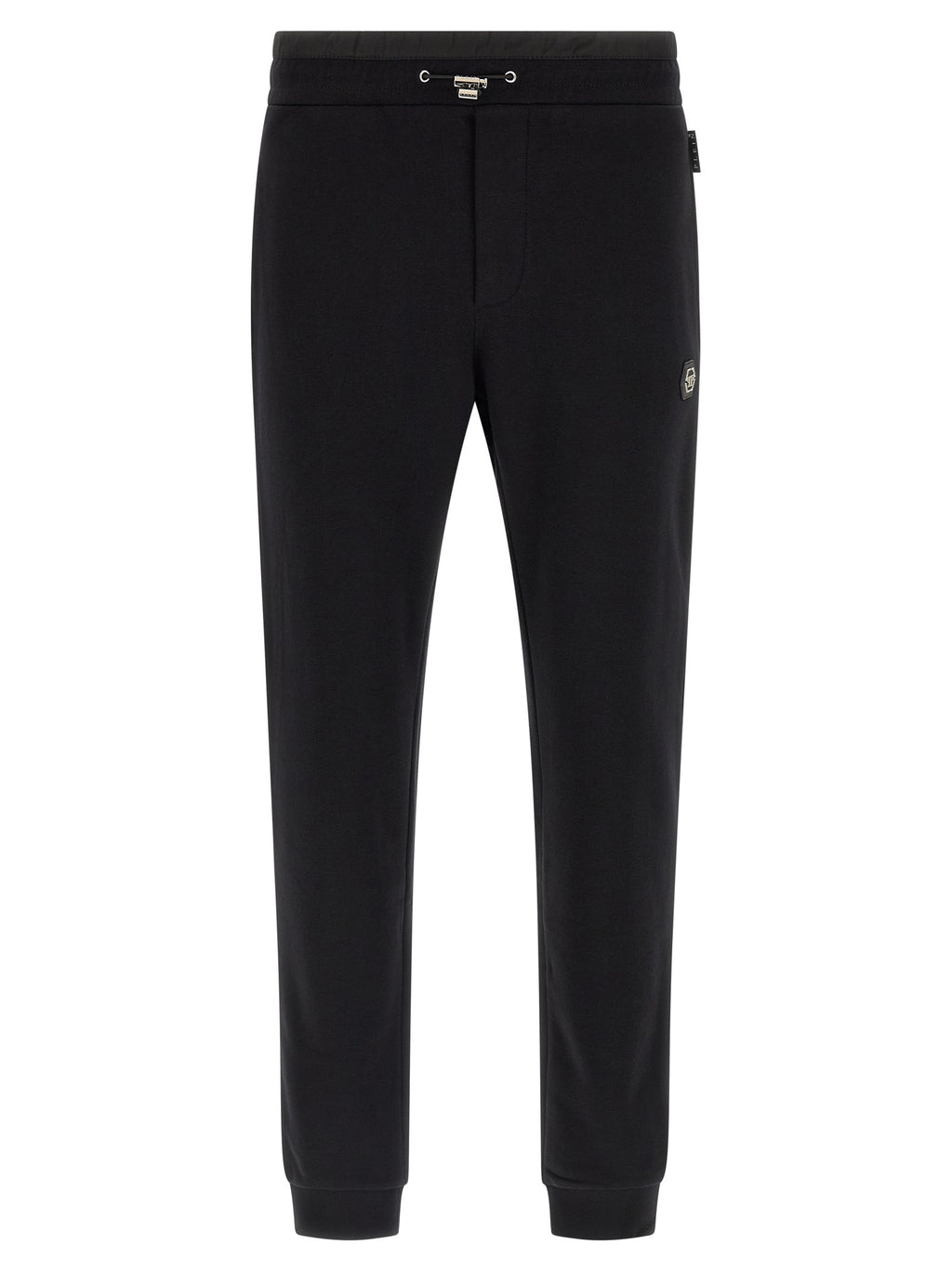 Pantalons de jogging en coton noir Philipp Plein, style décontracté, avec logo sur la jambe, pour homme ou femme.