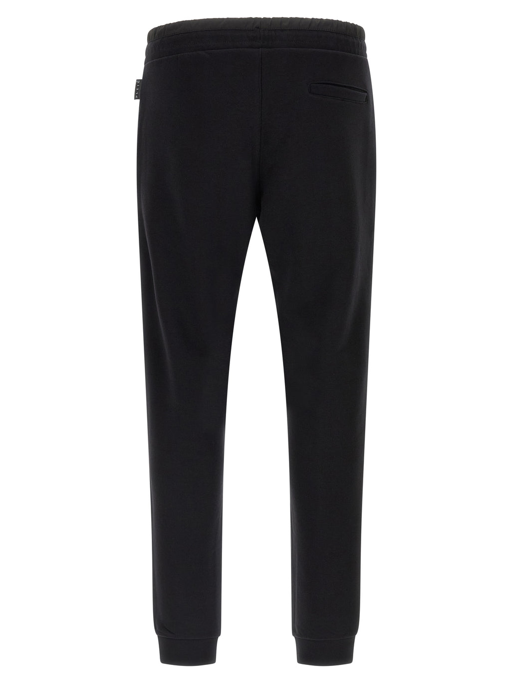 Pantalons de jogging en coton noir Philipp Plein pour l'entraînement, avec logo brodé visible sur la jambe.