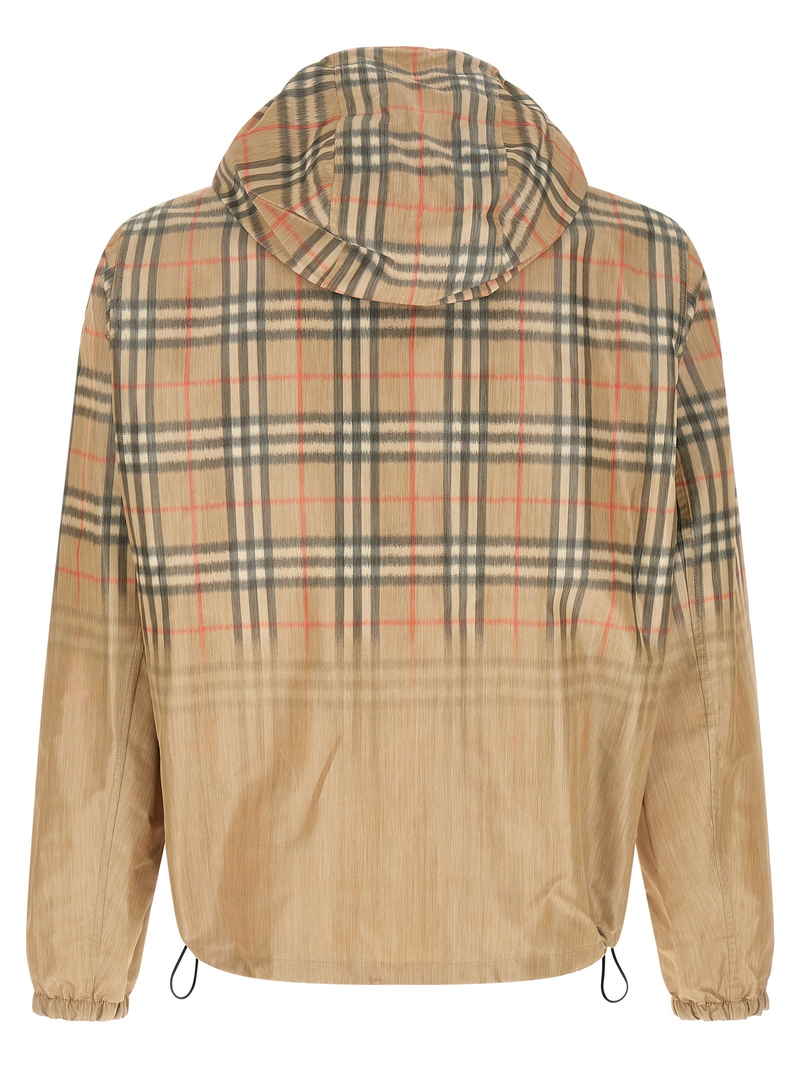Veste en viscose beige de Burberry, shell légère et élégante avec fermeture à boutons et col classique.