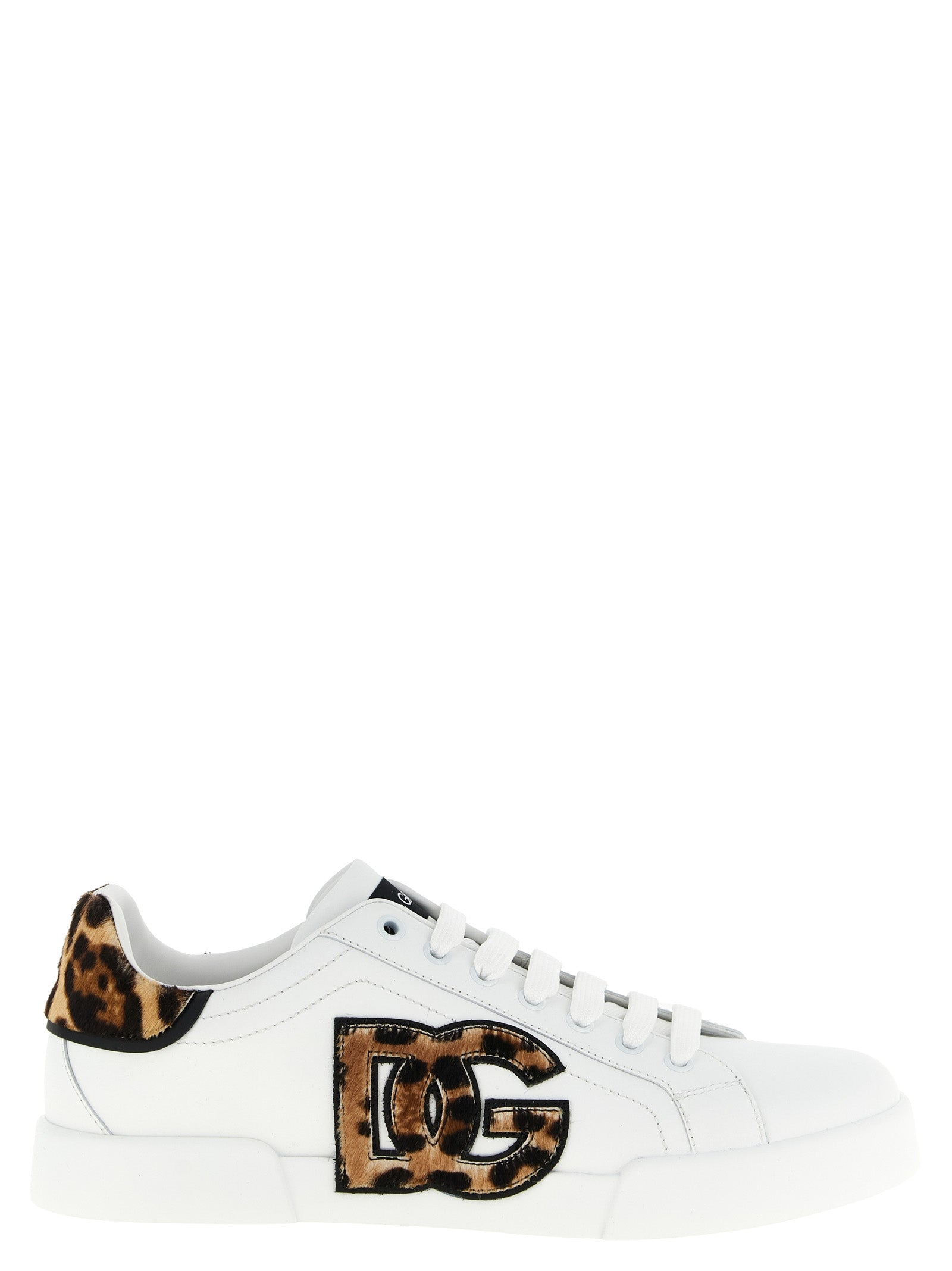 Chaussures basses en cuir de veau marron de Dolce & Gabbana, baskets décontractées pour homme.