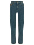Burberry Blue Cotton Straight-Leg Jeans