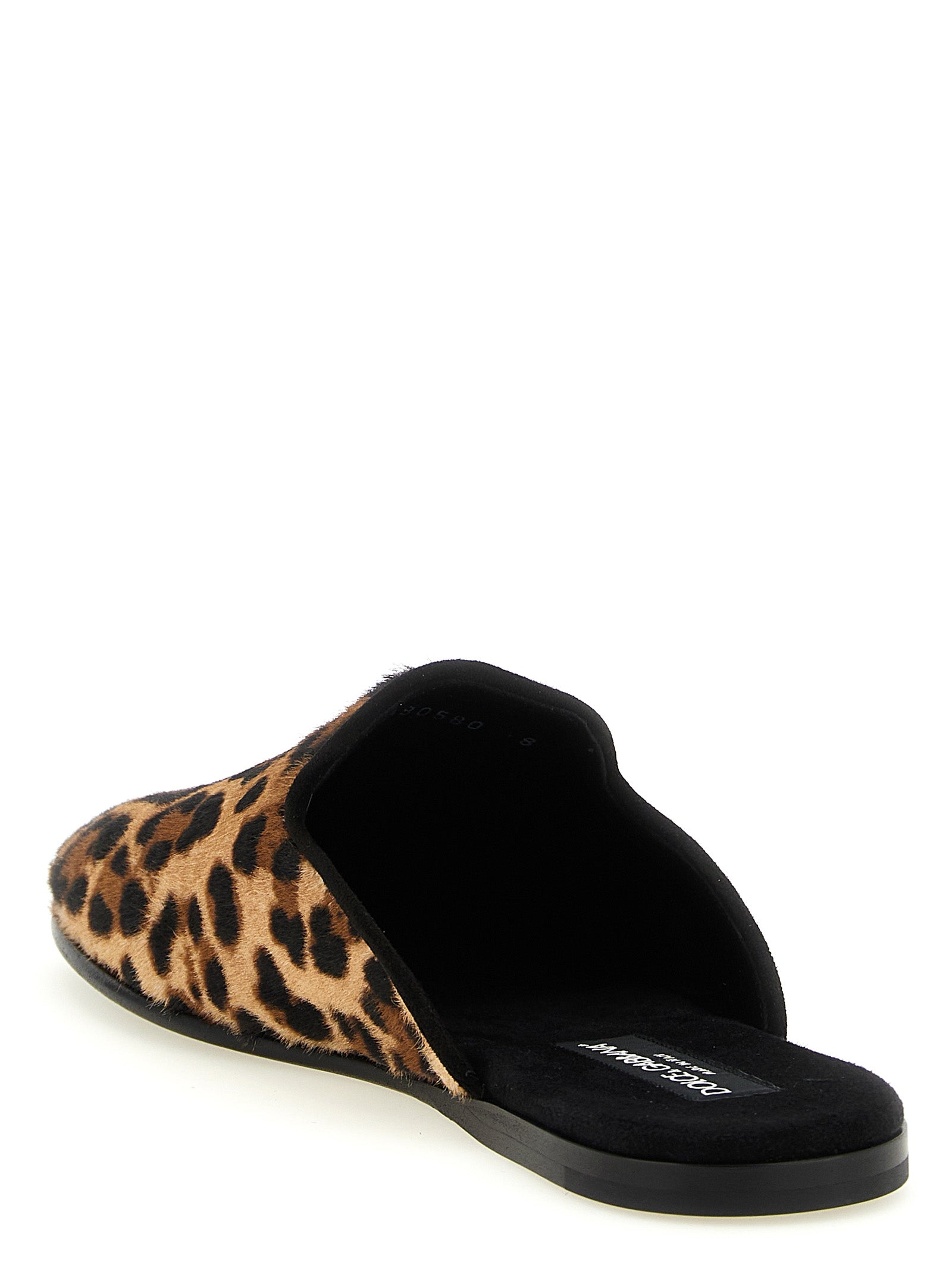 Dolce & Gabbana Brown Calfskin Flats