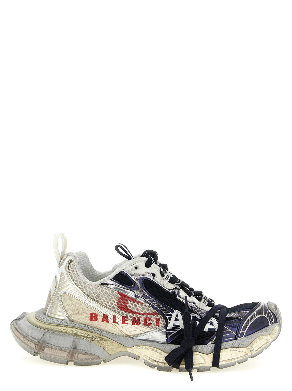 Chaussures de sport Balenciaga multicolores en polyéthylène, baskets athlétiques modernes avec design coloré et épuré.