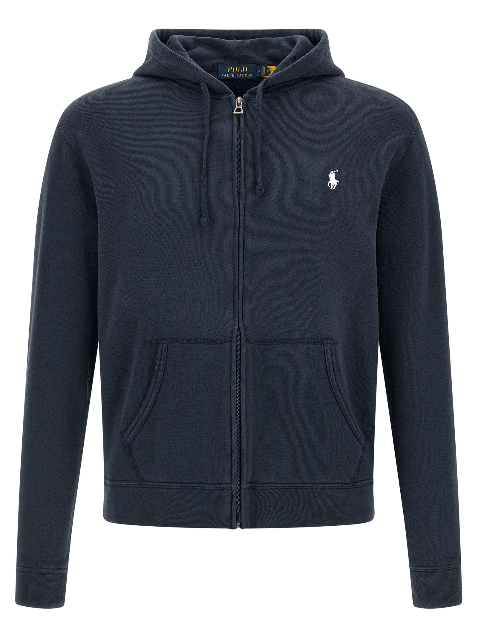Sweat-shirt en coton bleu Polo Ralph Lauren, coupe classique, avec logo brodé, manches longues et col rond pour homme.