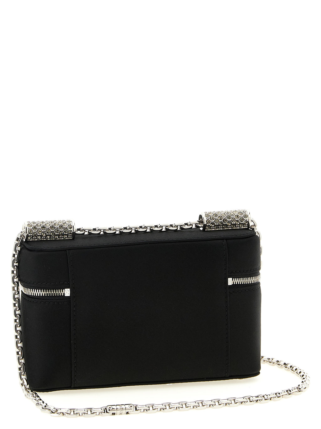 Sac à bandoulière noir en viscose de Dolce & Gabbana, avec détails élégants et logo de la marque visible.