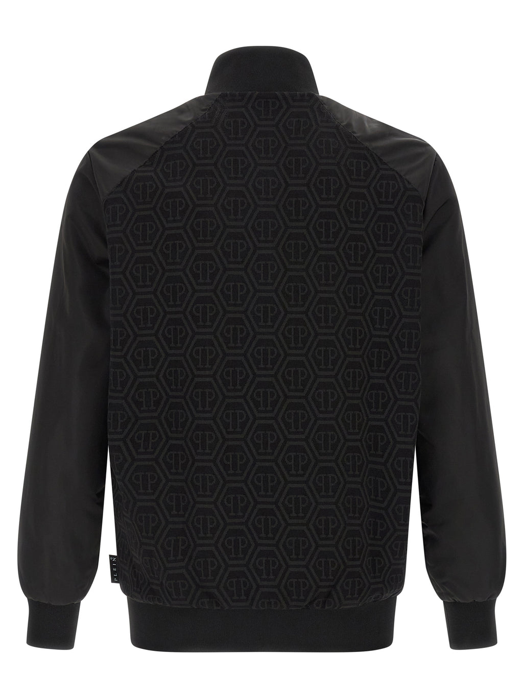 Sweatshirt noire en coton de la marque Philipp Plein, coupe décontractée et logo affiché sur la poitrine.
