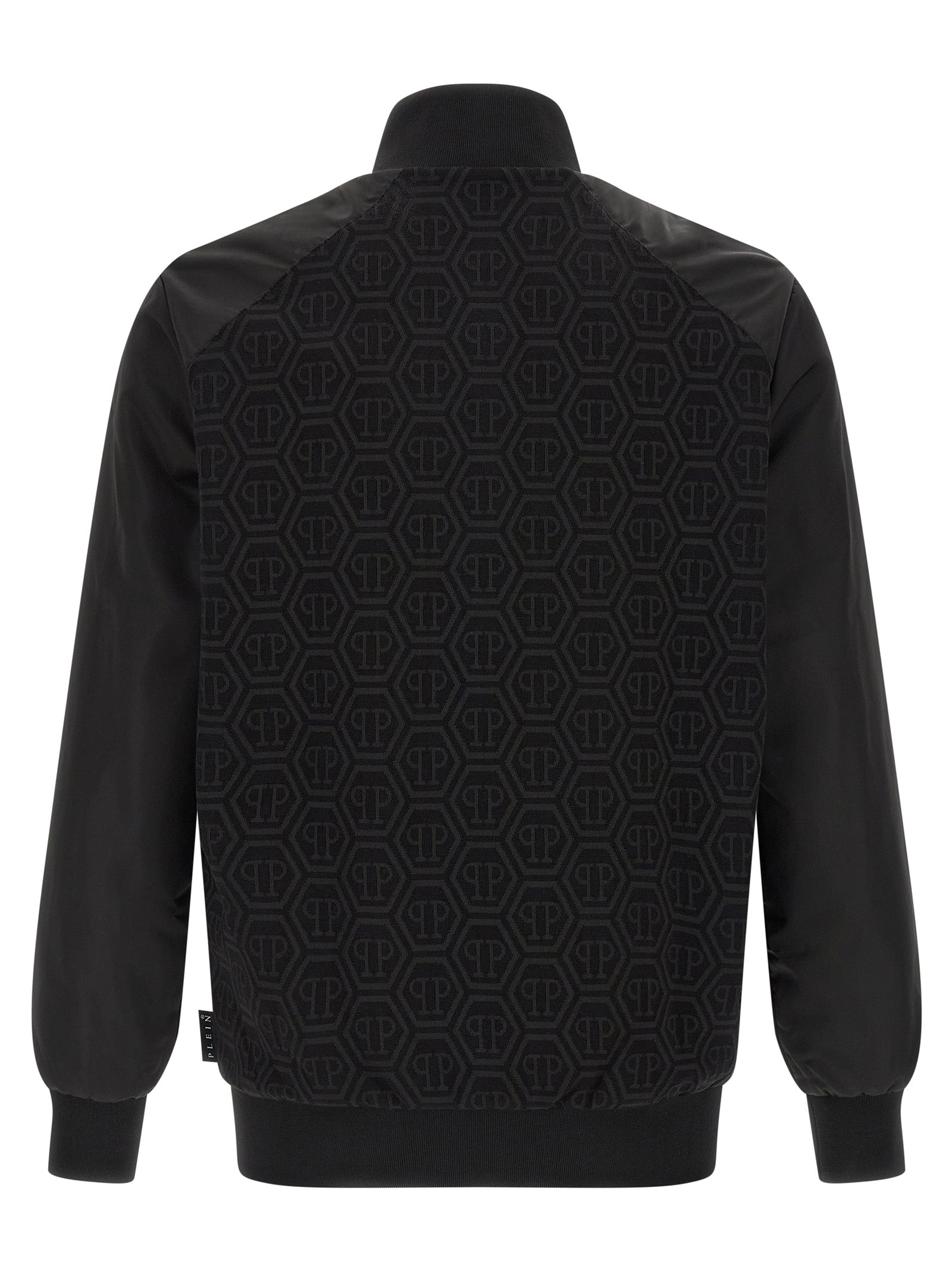 Sweatshirt noire en coton de la marque Philipp Plein, coupe décontractée et logo affiché sur la poitrine.